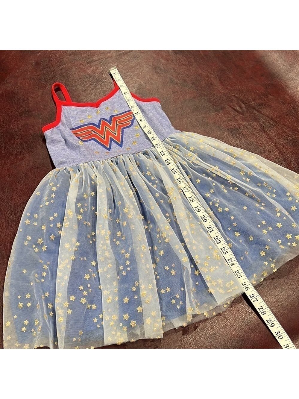 Wonder Woman Girls Kids Tulle Tank Dress  - Size Medium (7/8) - Picture 7 of 13